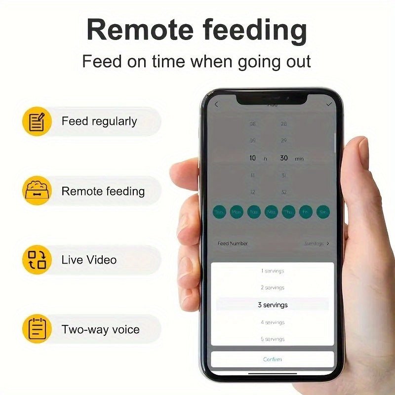 WiFi Camera Pet Feeder: 1080P FHD, Night Vision, App Control - Wize-Z