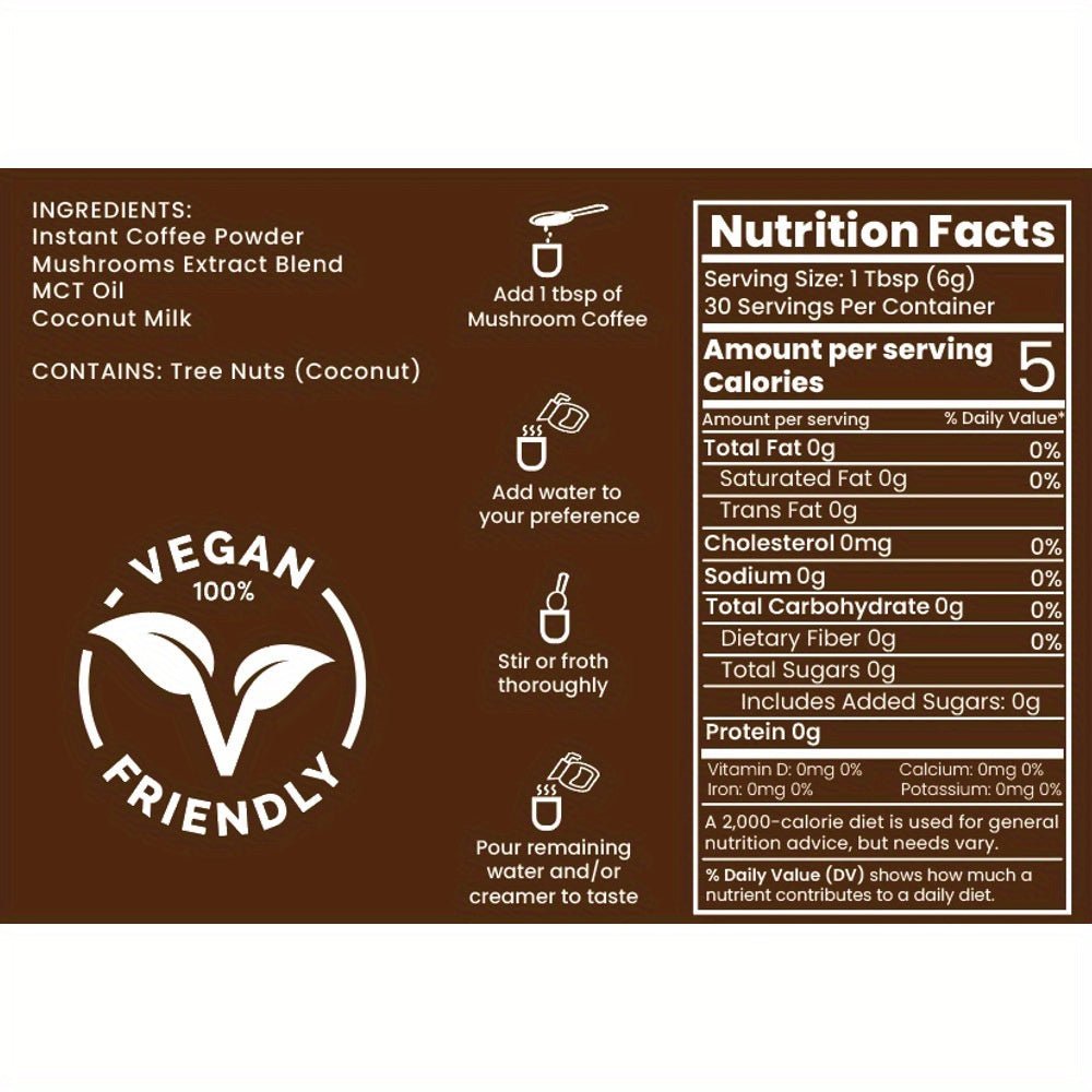 10 Adaptogens Mushroom Coffee - Boost Energy & Focus - 30 Servings - Wize-Z