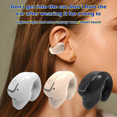 1/2pcs Clip - On Wireless Earbuds with Noise Cancellation, Phone Control, Rechargeable Lithium Polymer Battery, Comfortable Headphone Design for Sports, Camping, And Panoramic Sound Effects, Earbuds Wireless - Wize - Z