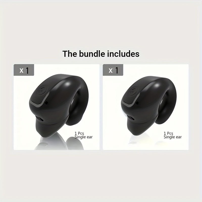 1/2pcs Clip - On Wireless Earbuds with Noise Cancellation, Phone Control, Rechargeable Lithium Polymer Battery, Comfortable Headphone Design for Sports, Camping, And Panoramic Sound Effects, Earbuds Wireless - Wize - Z