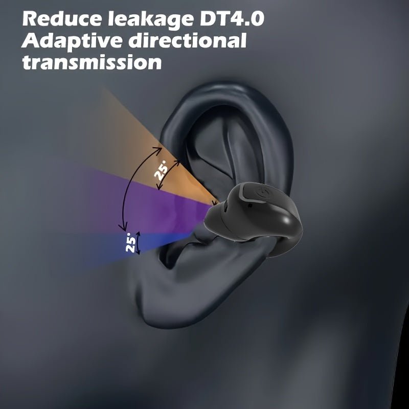 1/2pcs Clip - On Wireless Earbuds with Noise Cancellation, Phone Control, Rechargeable Lithium Polymer Battery, Comfortable Headphone Design for Sports, Camping, And Panoramic Sound Effects, Earbuds Wireless - Wize - Z