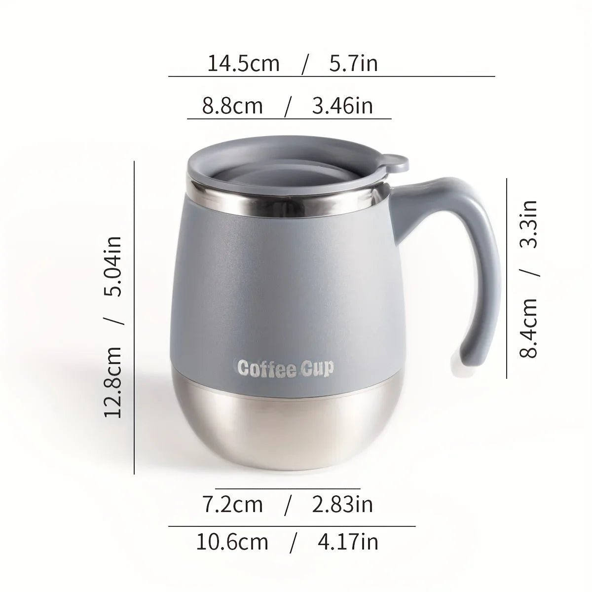 16.91oz Stainless Steel Vacuum Insulated Coffee Mug with Lid: Double - Walled - Wize - Z