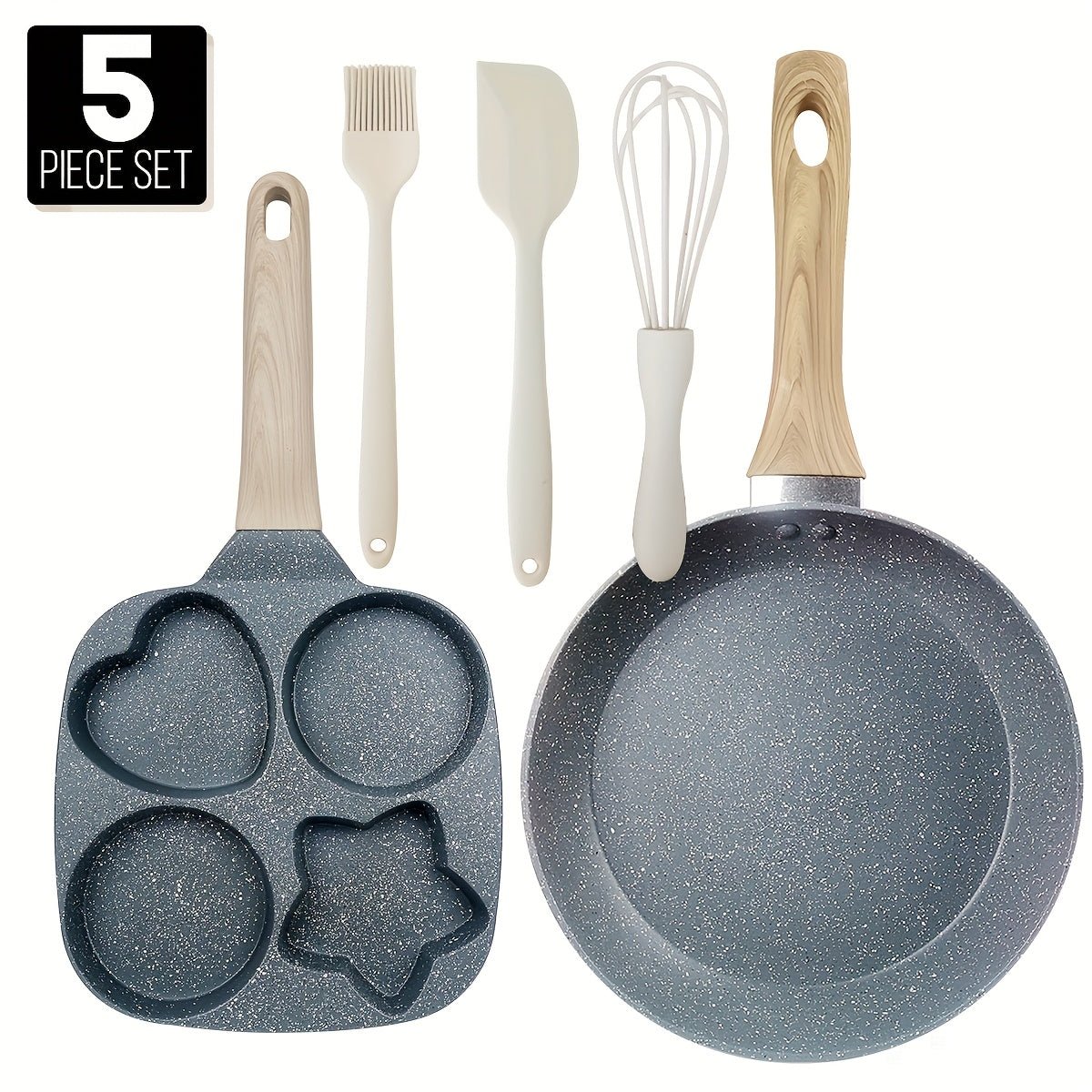1pc Premium Non - stick Breakfast Skillet For Eggs, Burgers And Omelettes - Wize - Z