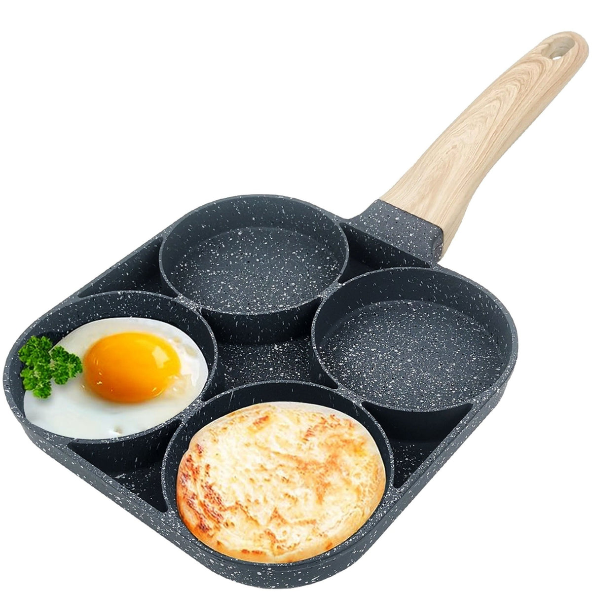 1pc Premium Non - stick Breakfast Skillet For Eggs, Burgers And Omelettes - Wize - Z