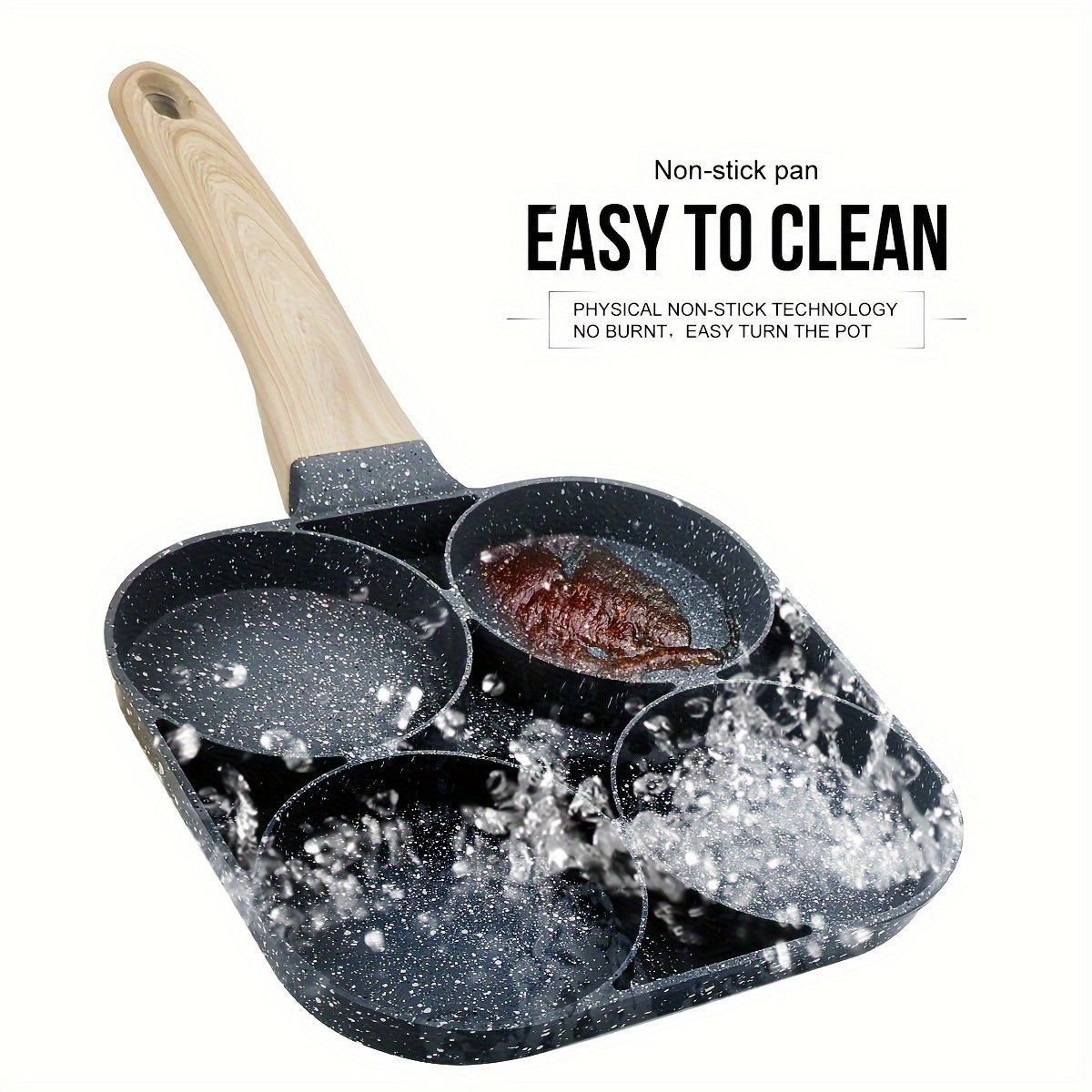 1pc Premium Non - stick Breakfast Skillet For Eggs, Burgers And Omelettes - Wize - Z