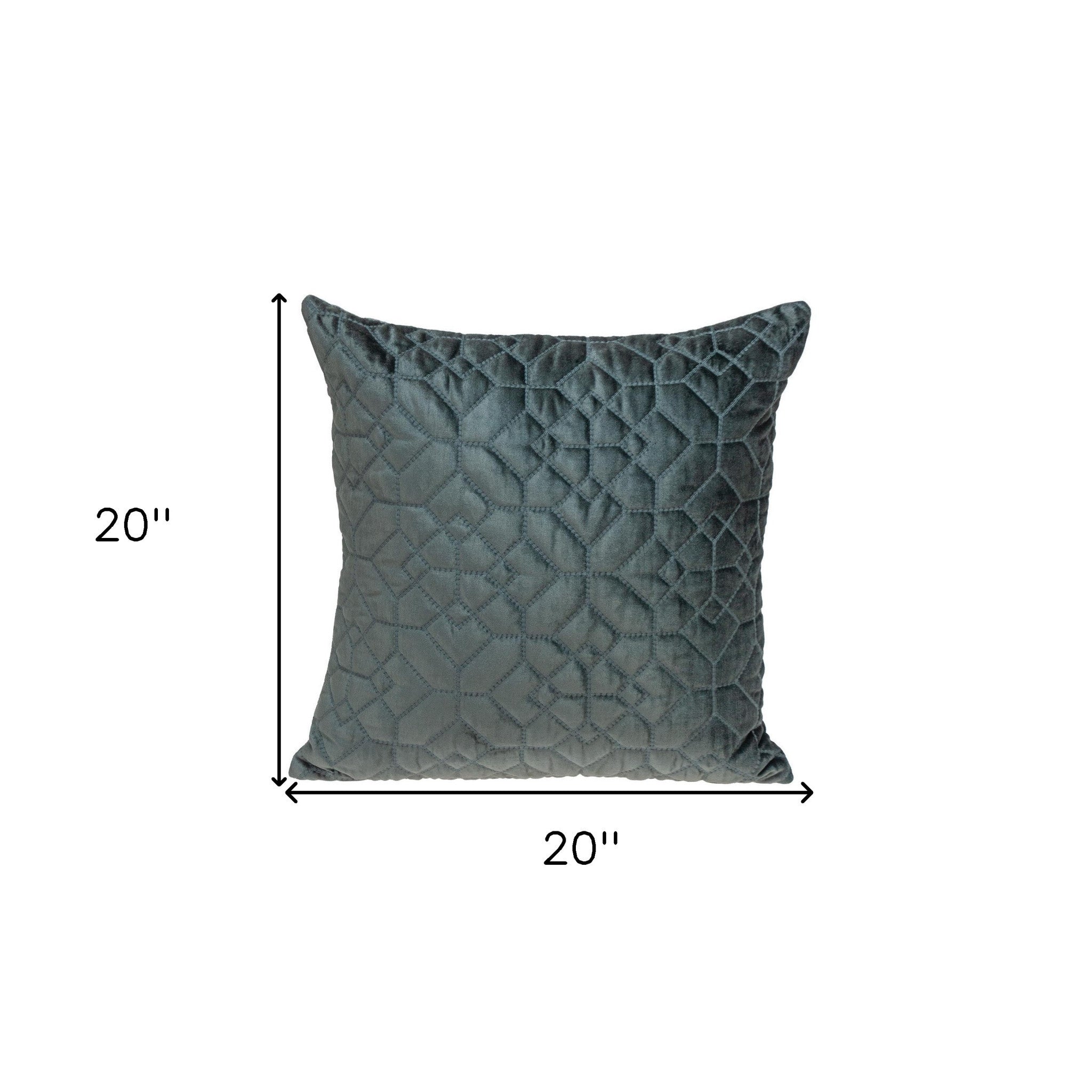20" Charcoal Cotton Blend Throw Pillow - Wize - Z