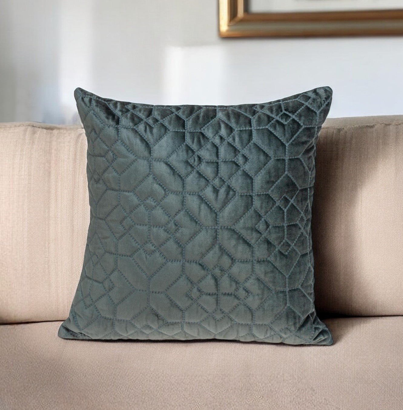 20" Charcoal Cotton Blend Throw Pillow - Wize - Z