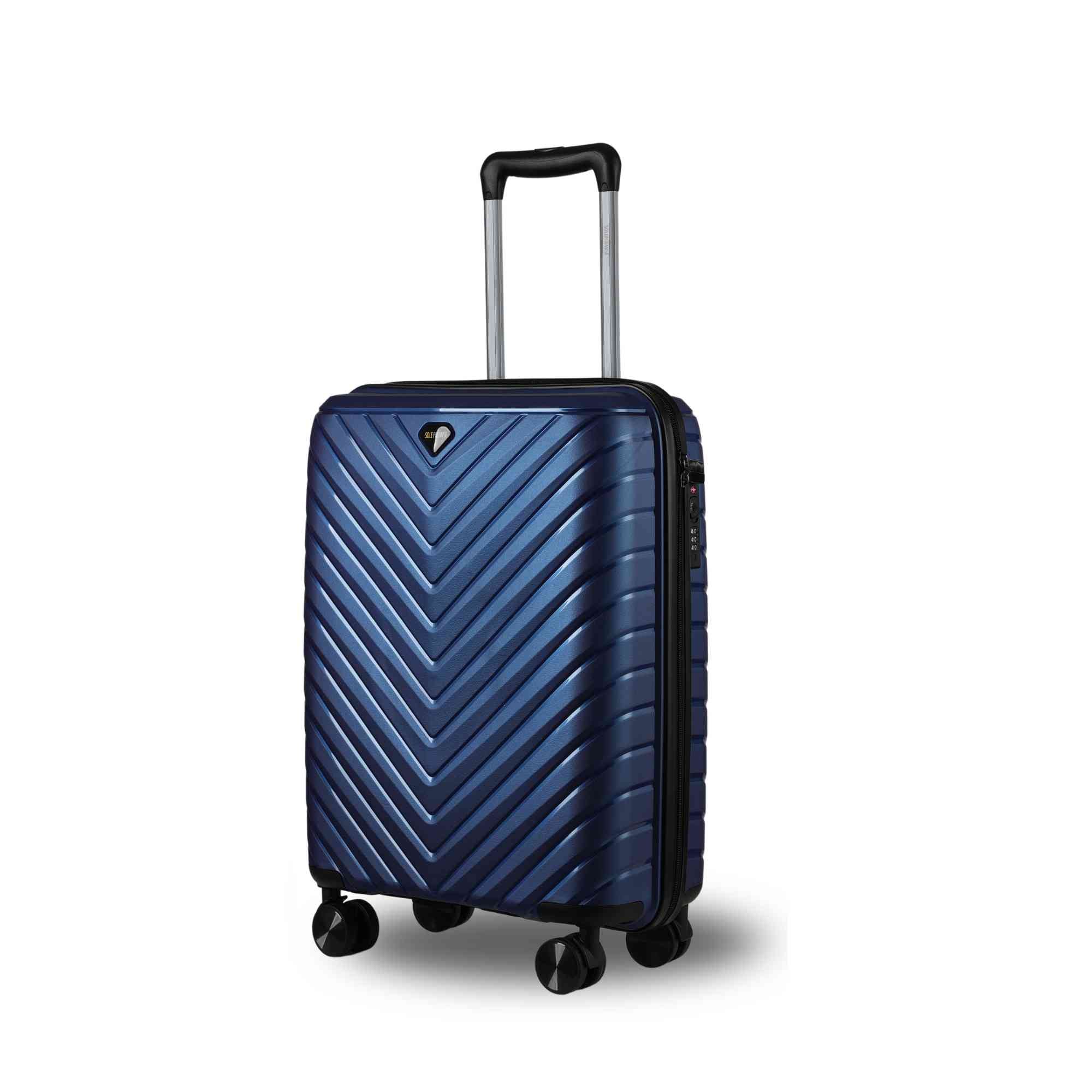 20 - inch Blue Carry - On Hardcase Roller Luggage - Wize - Z