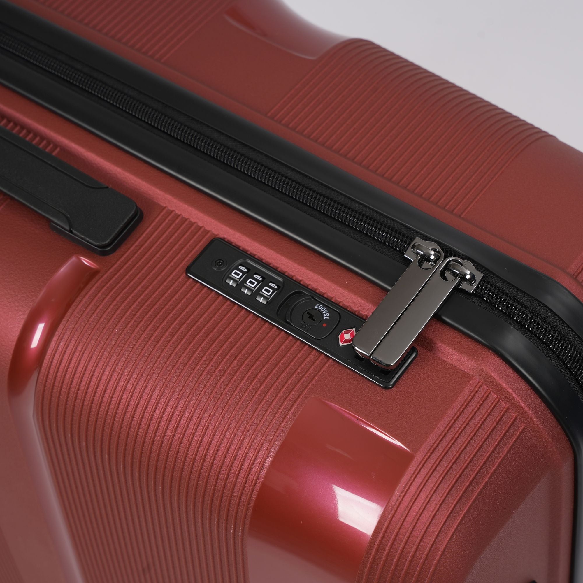 20 - inch Red Carry - On Hardcase Roller Luggage - Wize - Z