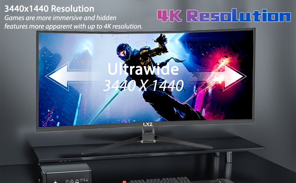 34" Ultrawide Curved Gaming Monitor - 165Hz refresh rate, AMD FreeSync, UWQHD 3440x1440