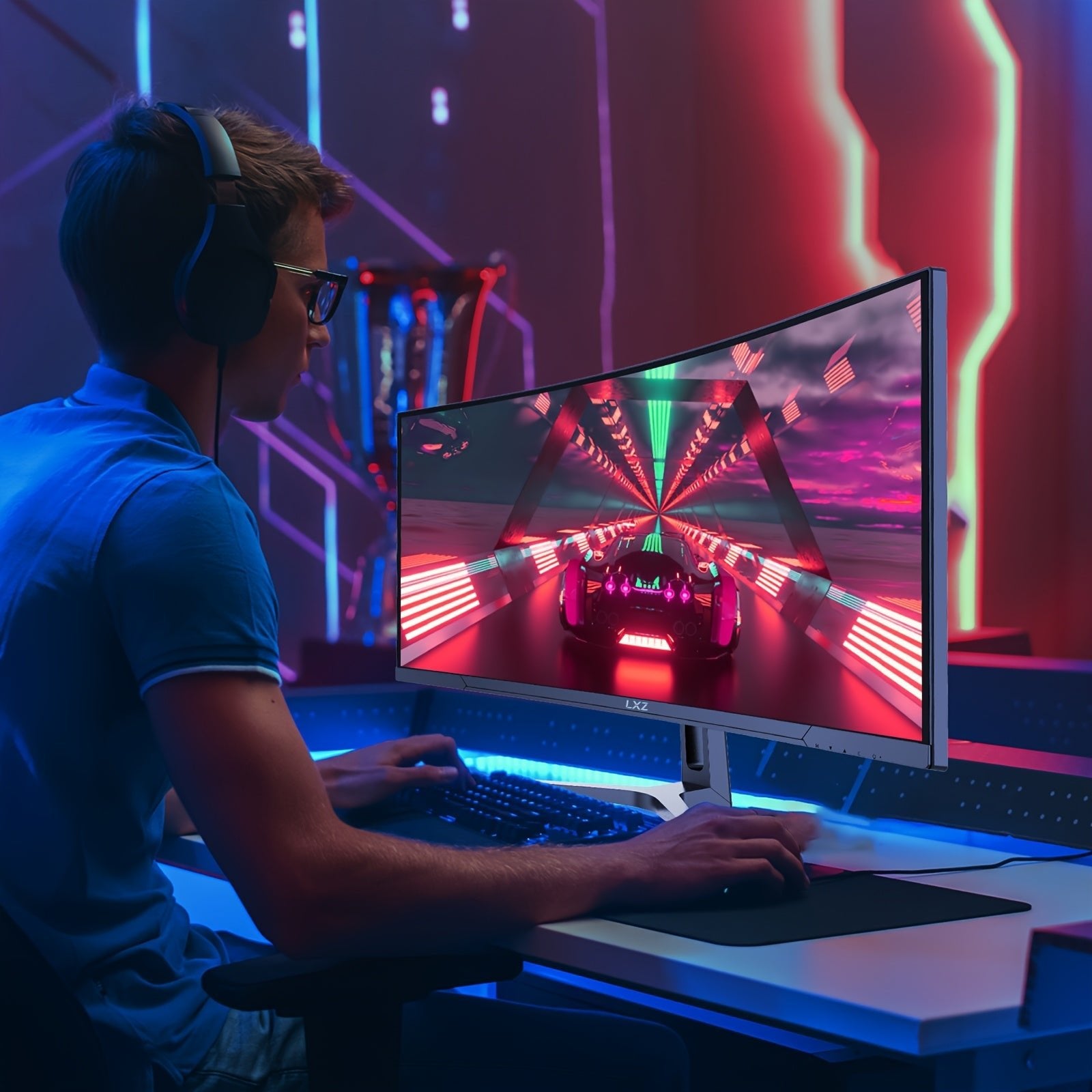 34" Ultrawide Curved Gaming Monitor - 165Hz refresh rate, AMD FreeSync, UWQHD 3440x1440 - Wize - Z