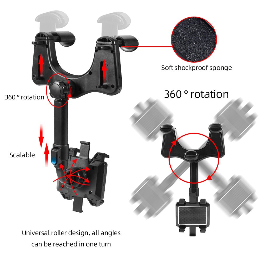 360° Rotatable Smart Phone Car Holder - Wize - Z
