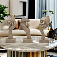 [3pcs Modern Thinker Statues] Modern Abstract Resin Sculpture - Wize - Z