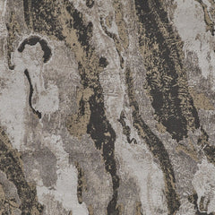 4' X 6' Brown and Ivory Abstract Power Loom Distressed Area Rug - Wize - Z