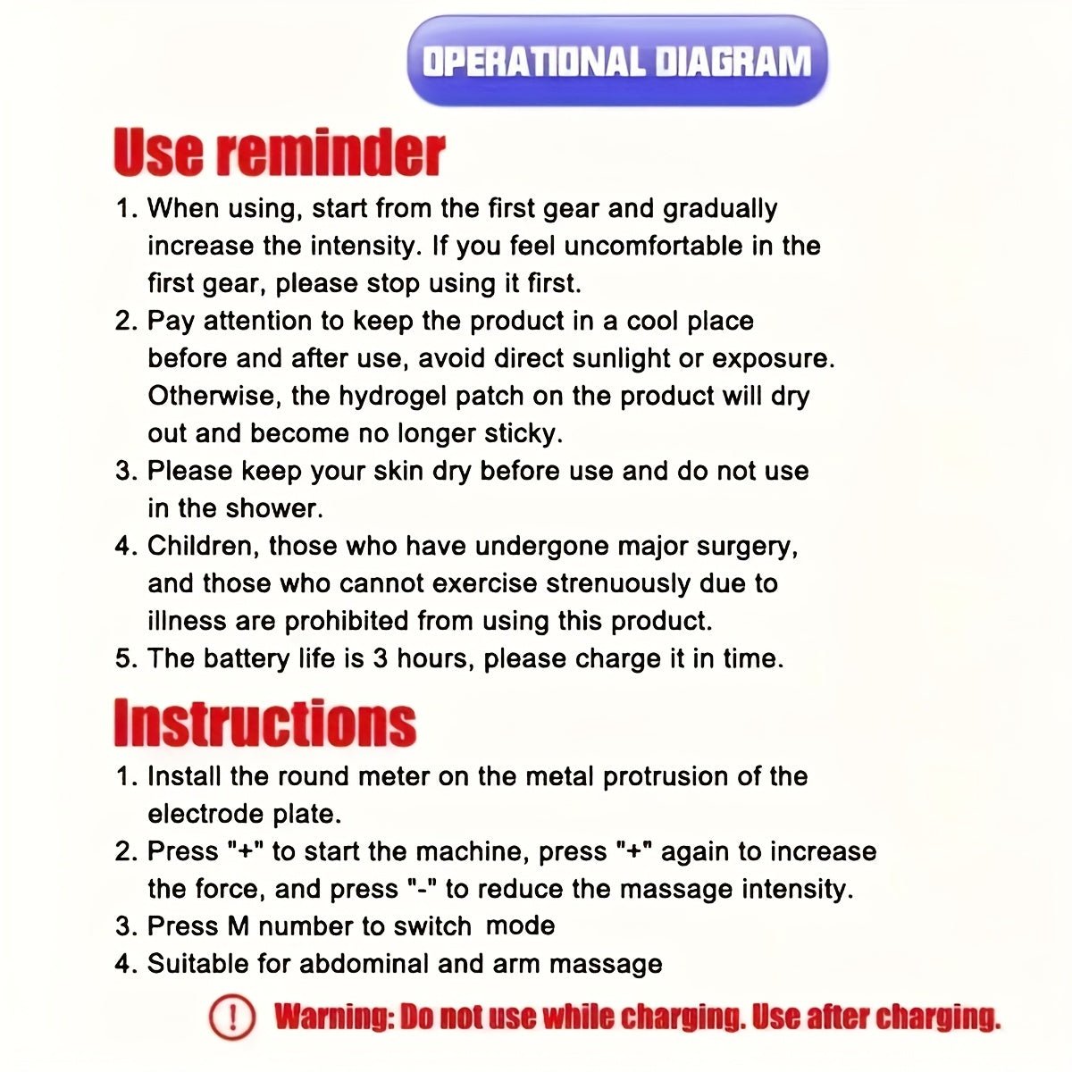 6 Mode Rechargeable EMS Massage Belt - Muscle Stimulator - Wize-Z