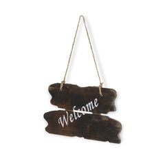 6" X 12" Brown Welcome Wood Wall Decor - Wize - Z