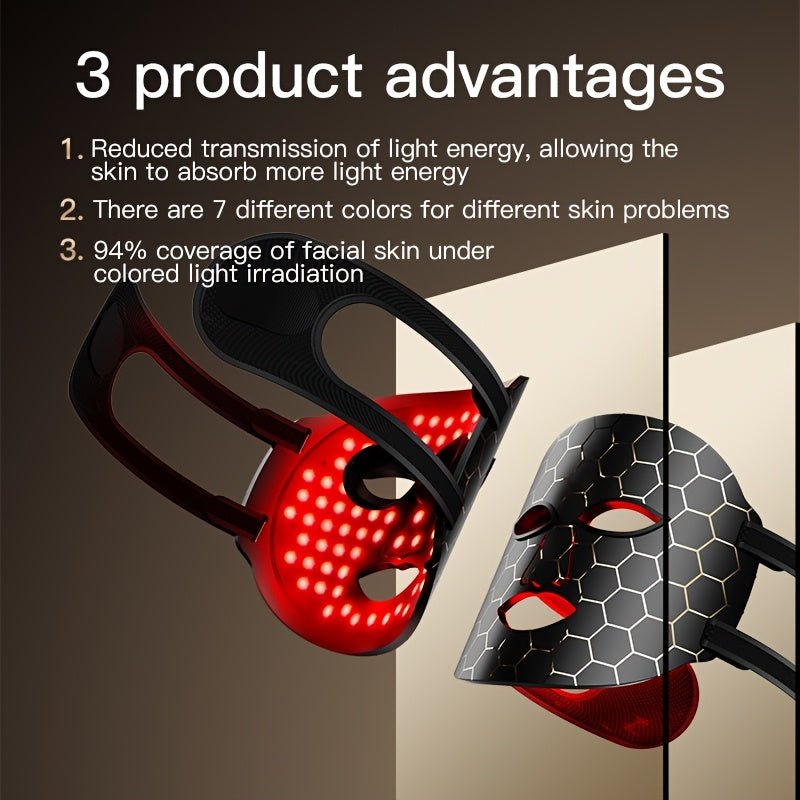 7-Color Facial Skincare Device, Portable & Lightweight with Strap, Newly Launched - Wize-Z