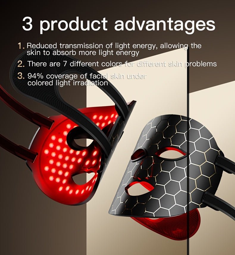 7-Color Facial Skincare Device, Portable & Lightweight with Strap, Newly Launched - Wize-Z