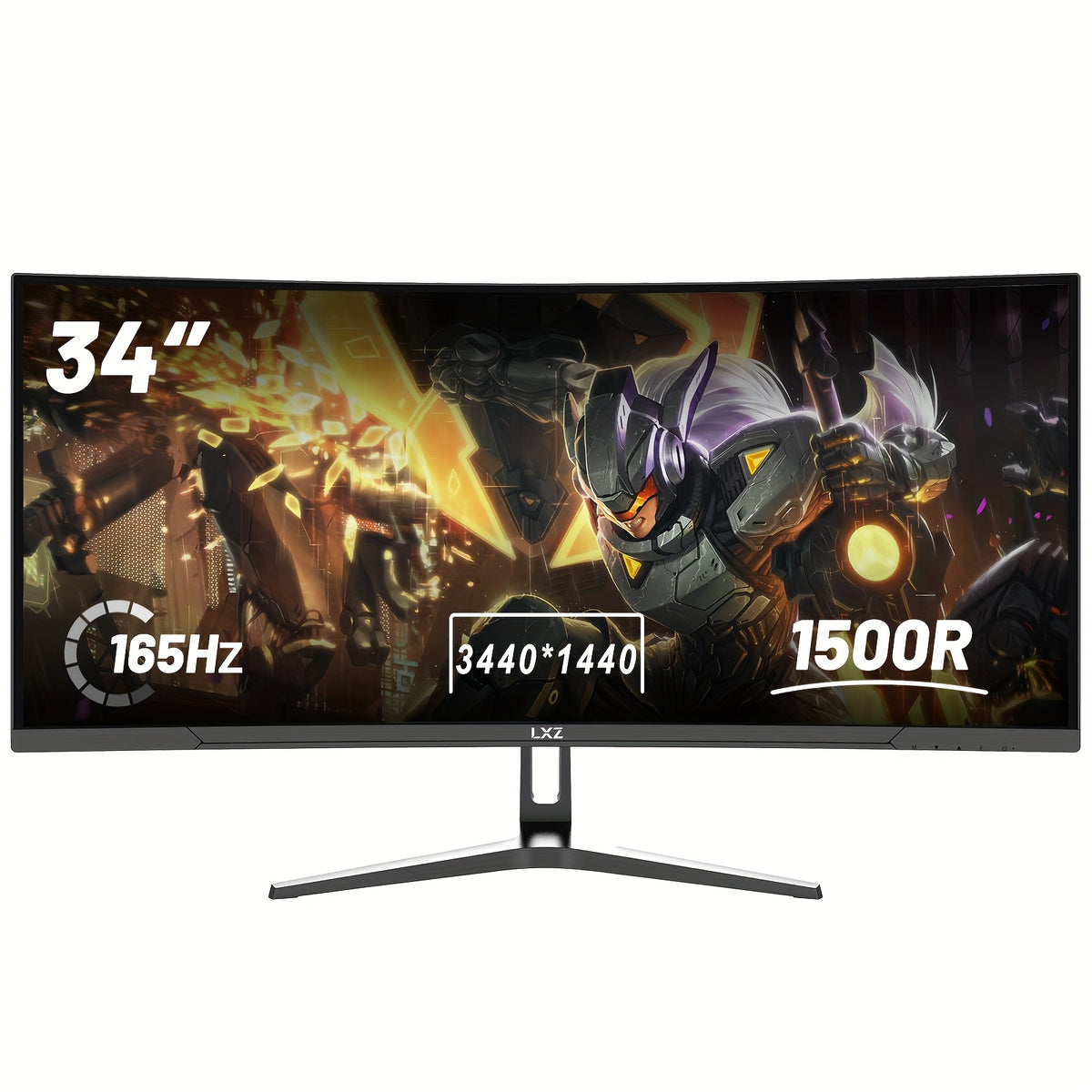 34" Ultrawide Curved Gaming Monitor - 165Hz refresh rate, AMD FreeSync, UWQHD 3440x1440