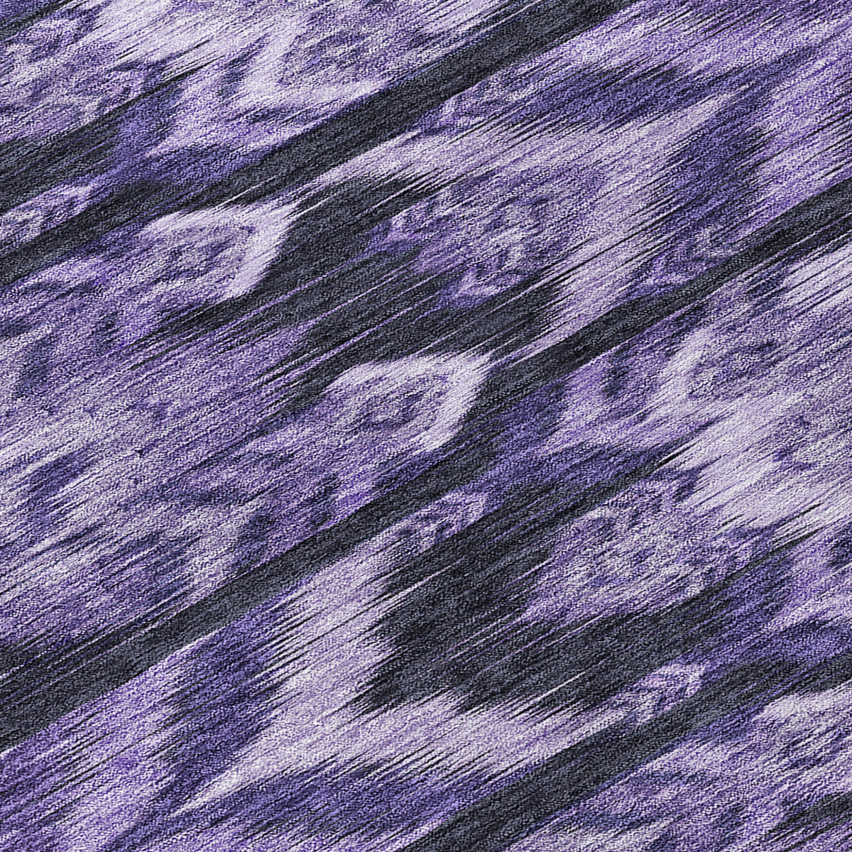 8' Purple Lavender And Plum Round Southwestern Washable Indoor Outdoor Area Rug - Wize - Z