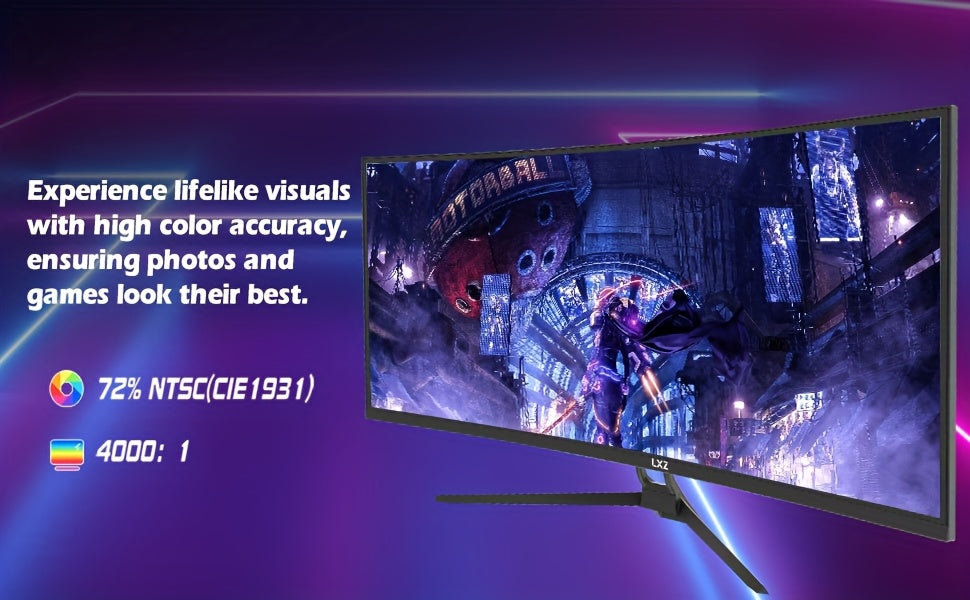 34" Ultrawide Curved Gaming Monitor - 165Hz refresh rate, AMD FreeSync, UWQHD 3440x1440