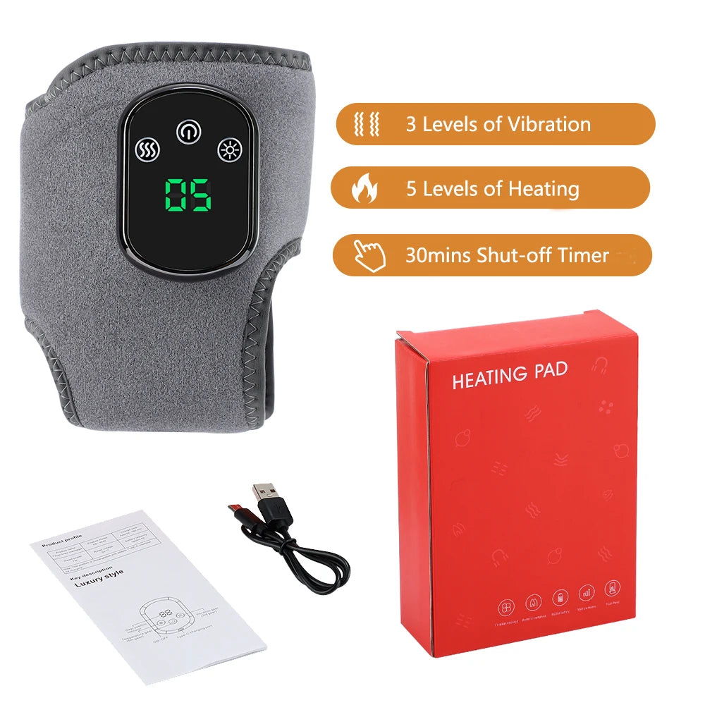 Electric Heat And Vibration Ankle Massager Infrared Hot Compress