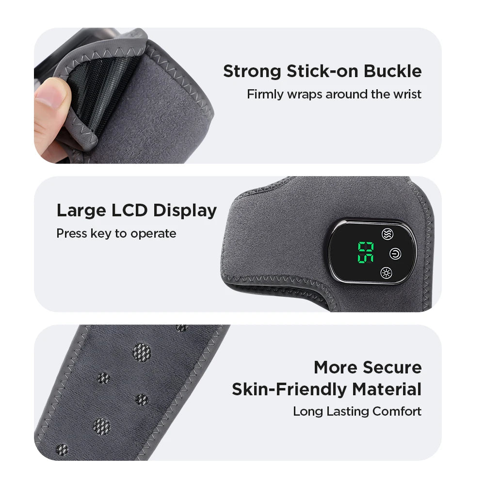 Electric Heat And Vibration Ankle Massager Infrared Hot Compress