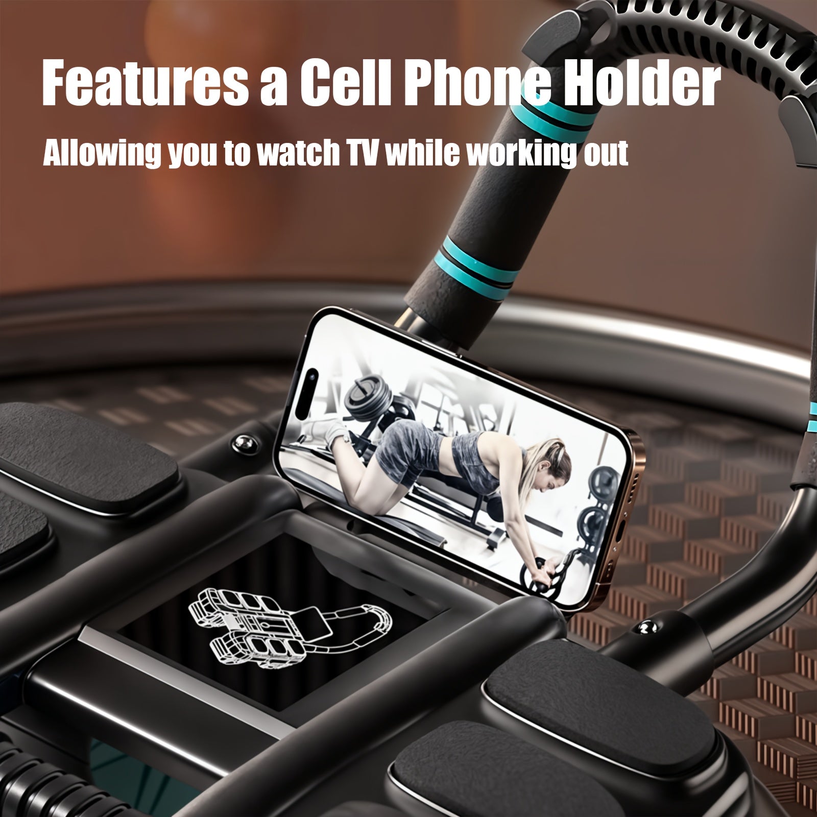 Ab Machine With 6 Elbow Pads - Wize - Z