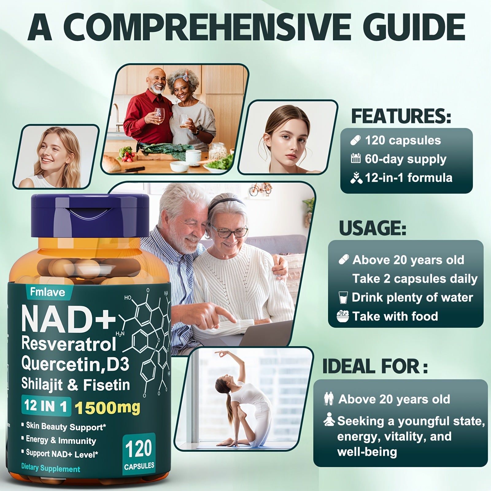 Ageless Beauty Superblend for Energy & Immunity - Youth Bottle - Wize-Z