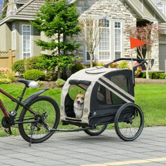 Aosom 2 - in - 1 Pet Bike Trailer For Small Dogs - Wize - Z