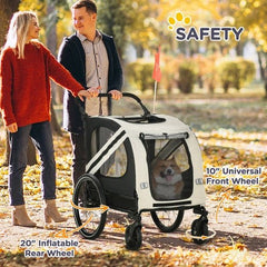 Aosom 2 - in - 1 Pet Bike Trailer For Small Dogs - Wize - Z