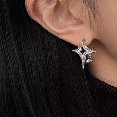 Asterism Rhinestone Earrings - Wize - Z
