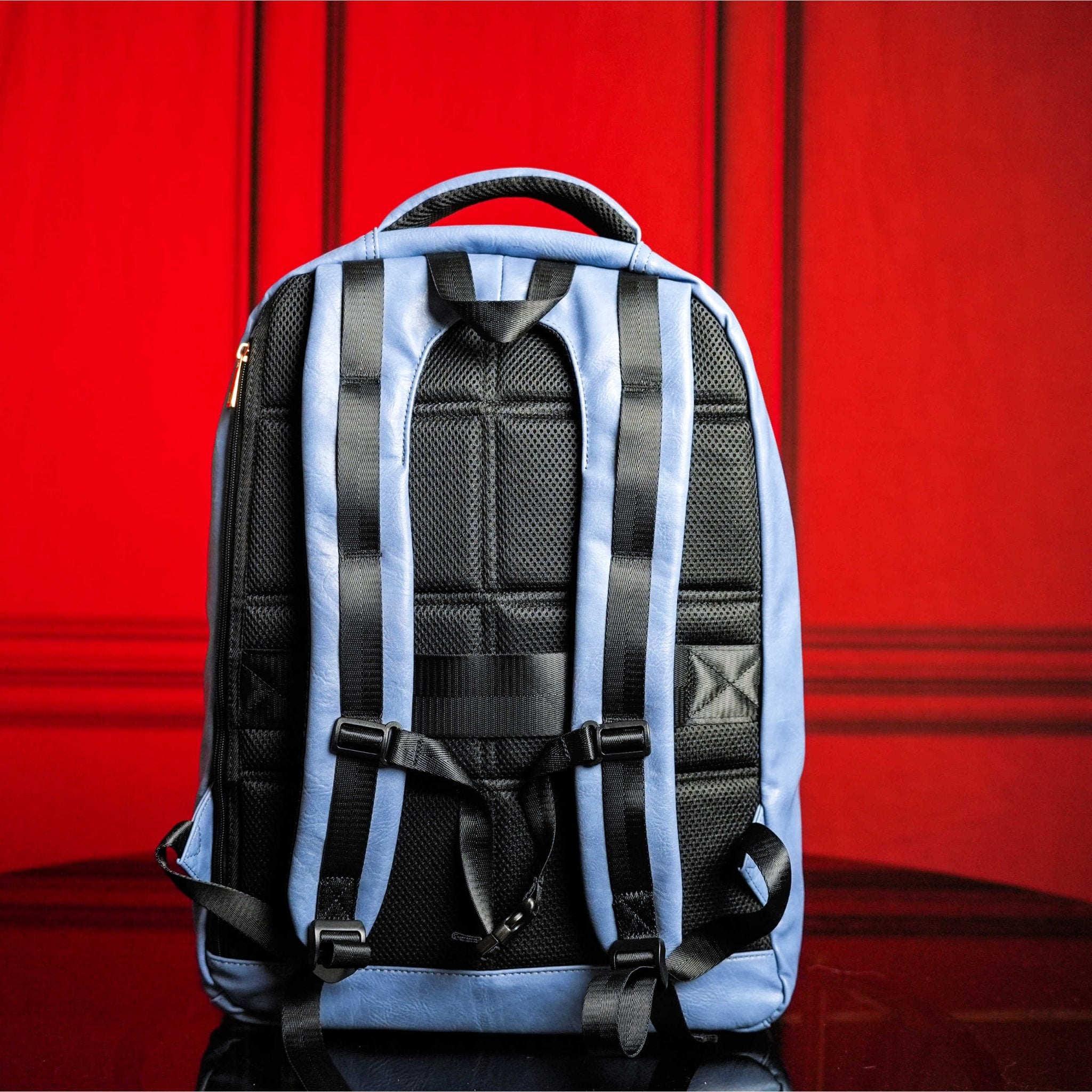 Baby Blue Leather Commuter Bag - Wize - Z