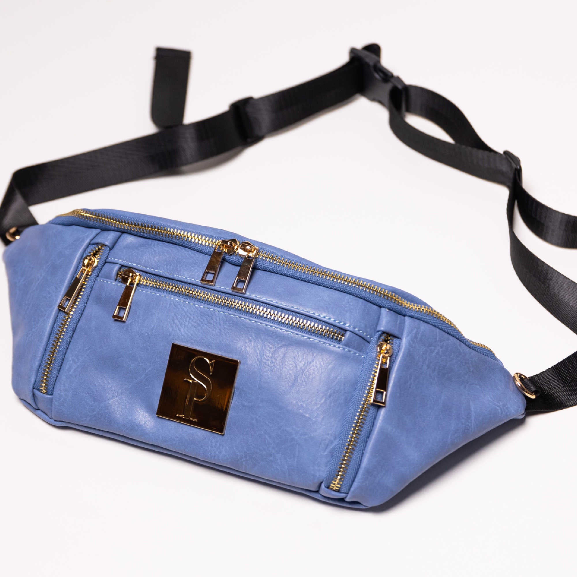 Baby Blue Leather Sling Bag - Wize - Z