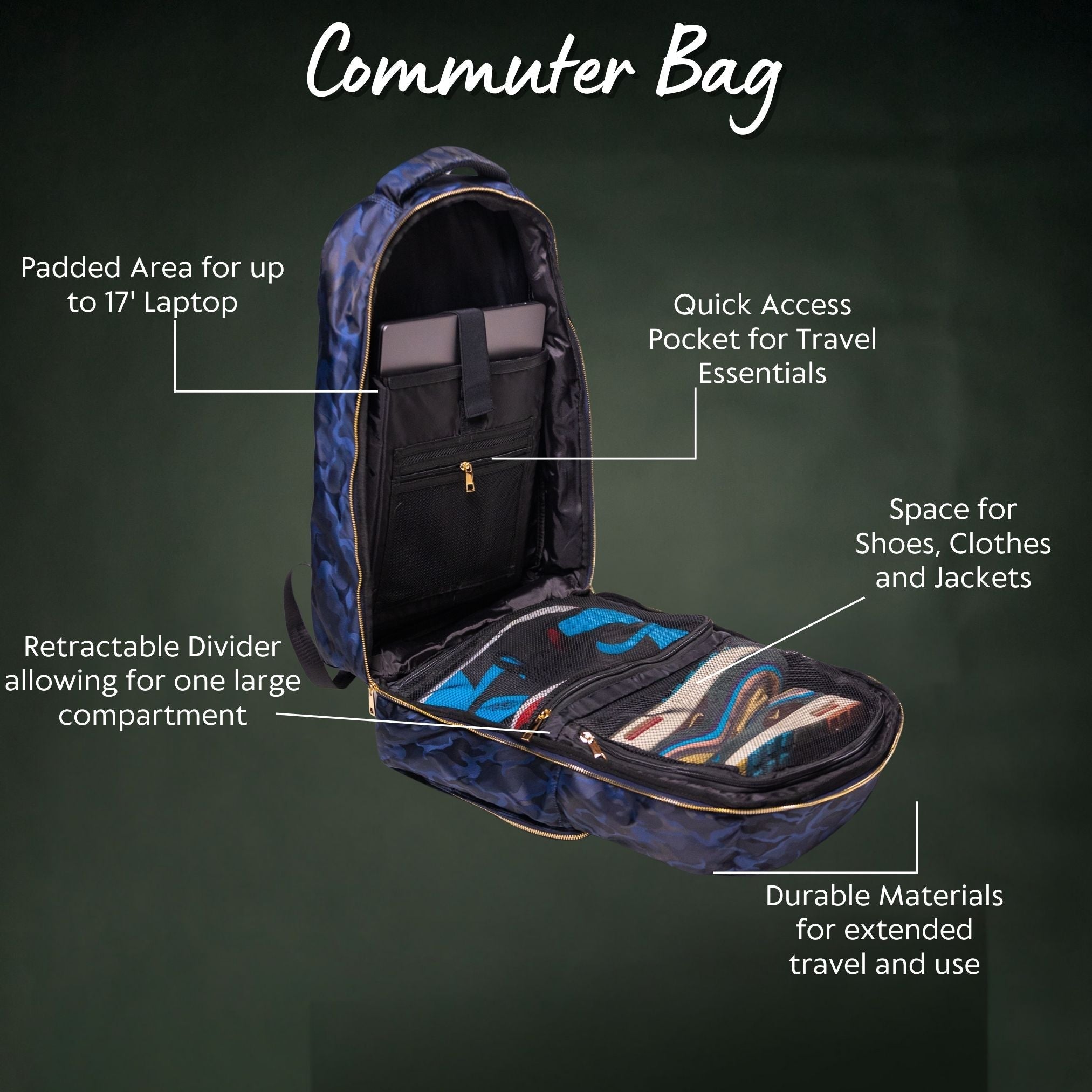 Black Leather Commuter Bag - Wize - Z