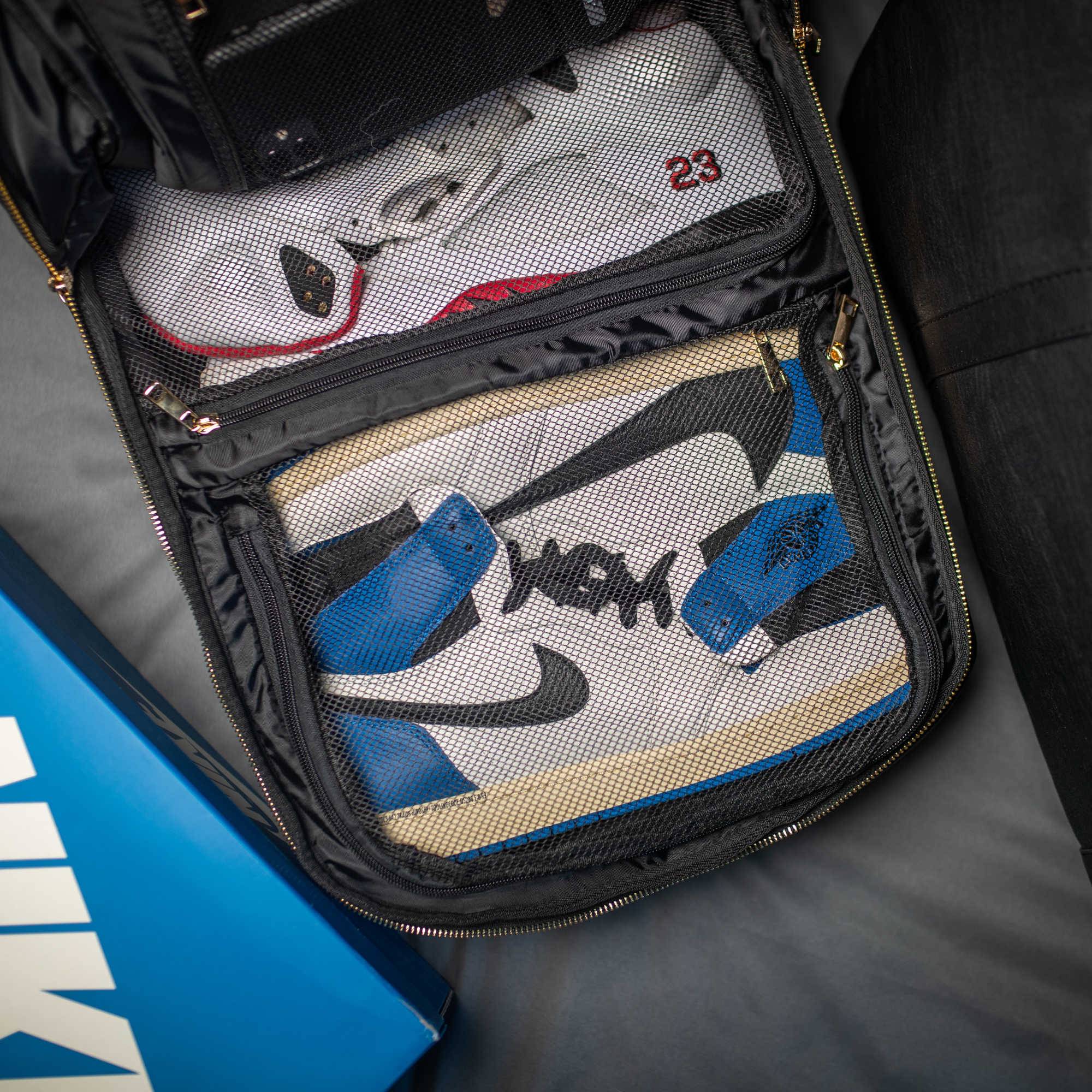 Black Leather Commuter Bag - Wize - Z