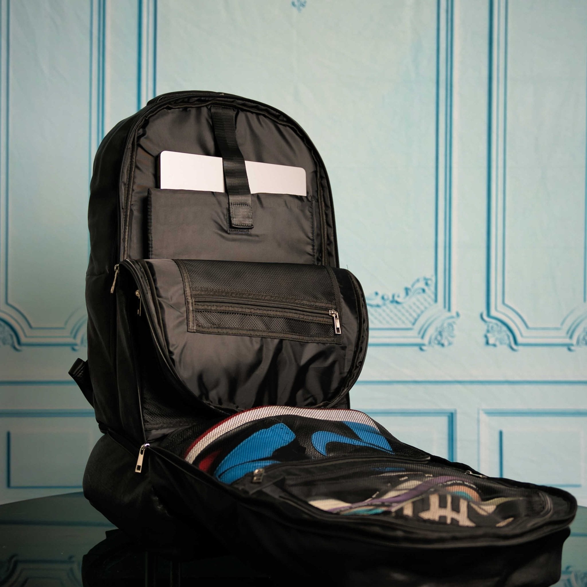 Black Leather Patented Carry On Backpack (Only 300 Made) - Wize - Z