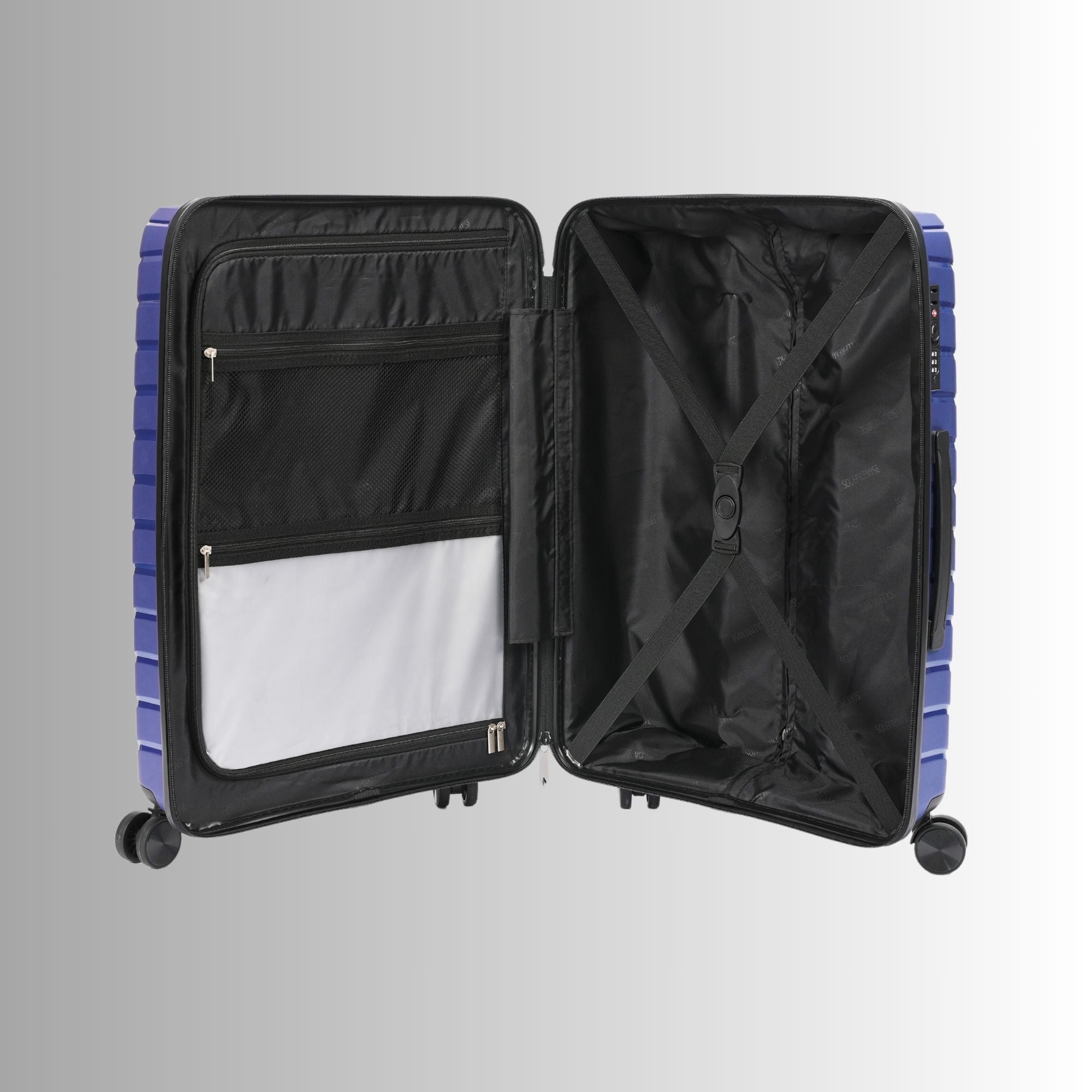 Blue Hardcase Roller Luggage Set (28', 24' and 20') - Wize - Z