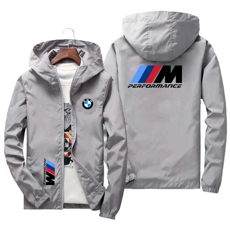 BMW Logo Printed Hooded Jackets - Wize - Z