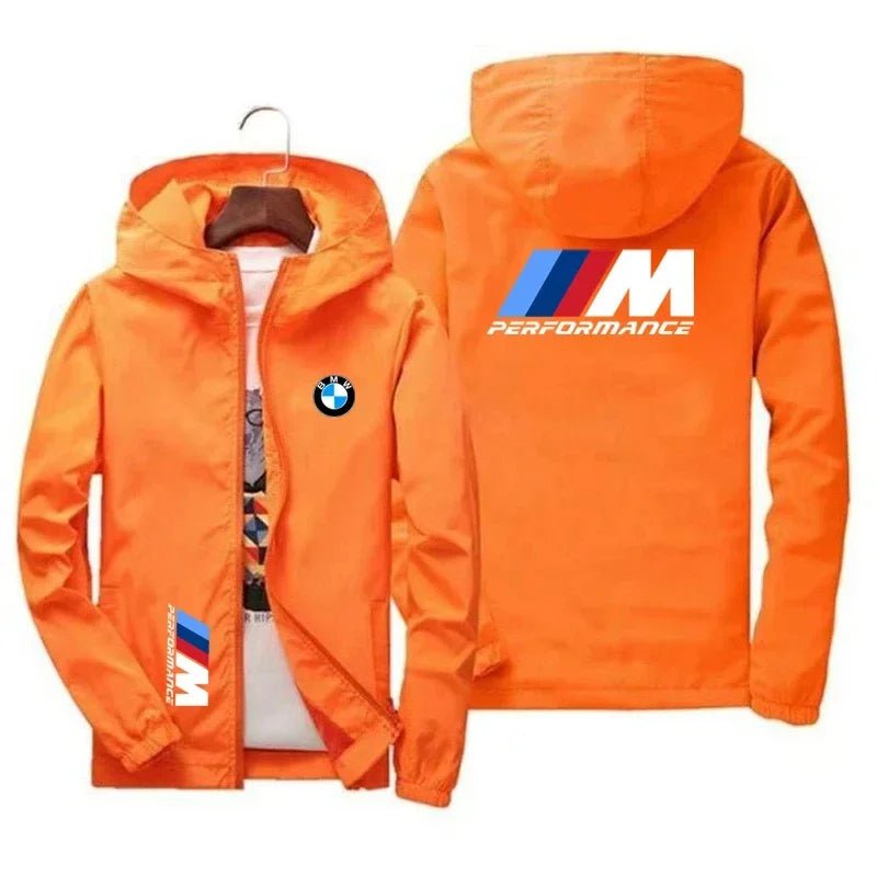 BMW Logo Printed Hooded Jackets - Wize - Z