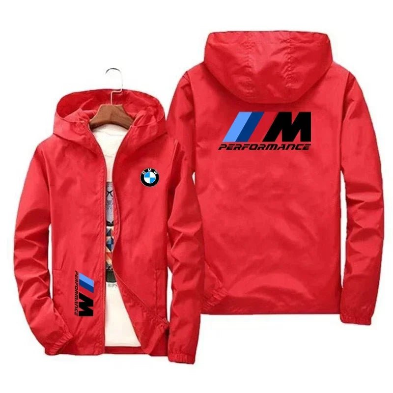 BMW Logo Printed Hooded Jackets - Wize - Z