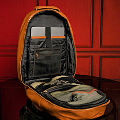 Brown Leather Commuter Bag - Wize - Z