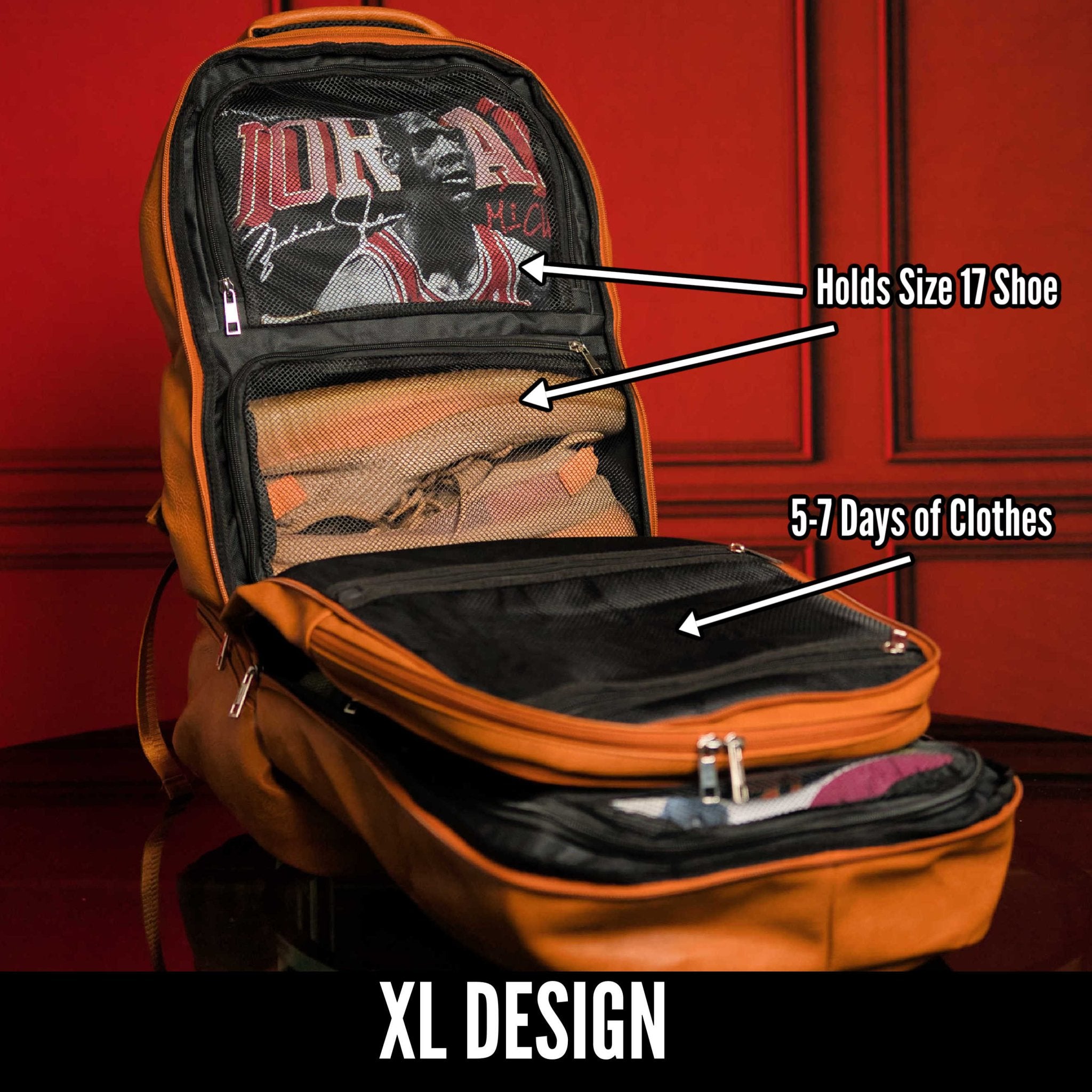 Brown Leather Patented Carry - on Bag (XL Design) (Only 300 Made) - Wize - Z