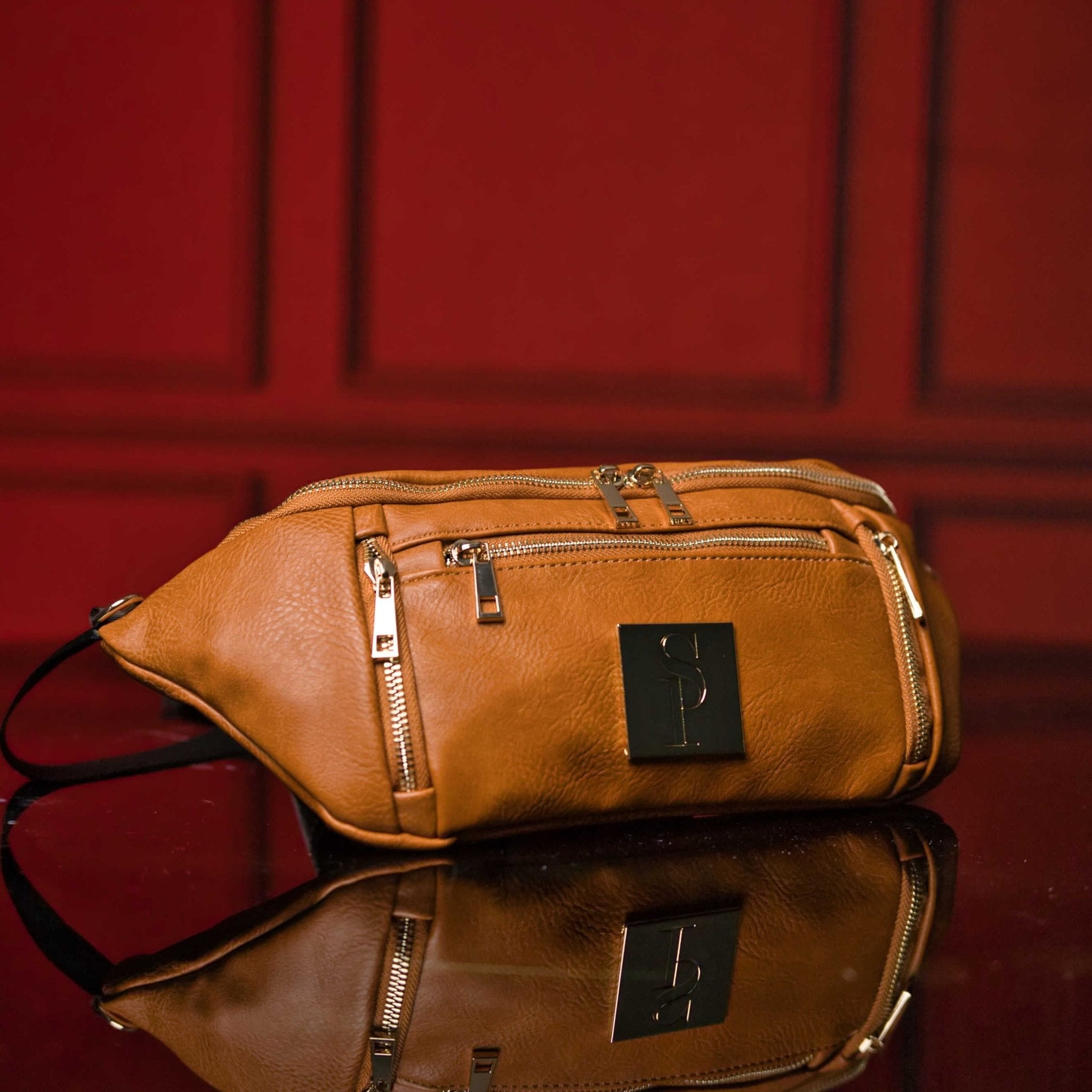 Brown Luciano Leather Sling Bag - Wize - Z