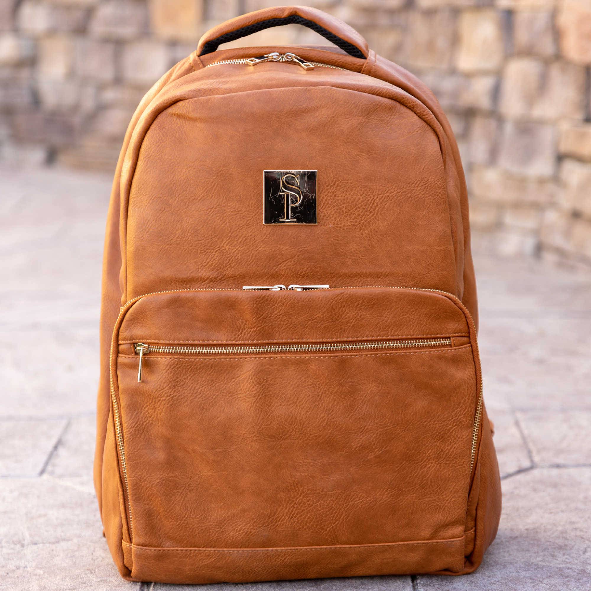 Brown Tumbled Leather 3 Bag Set - Wize - Z