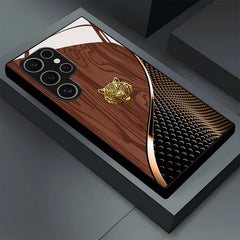 Business Style Tiger Head Pattern Design Tempered Glass Mobile Phone Case - Wize - Z