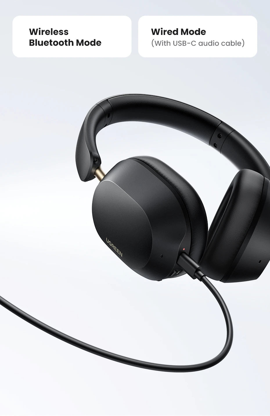 Choice Wireless Bluetooth Headphones 43dB Hybrid Active Noise Cancellation Hi - Res LDAC 75H Spatial Audio Headset Earphones - Wize - Z