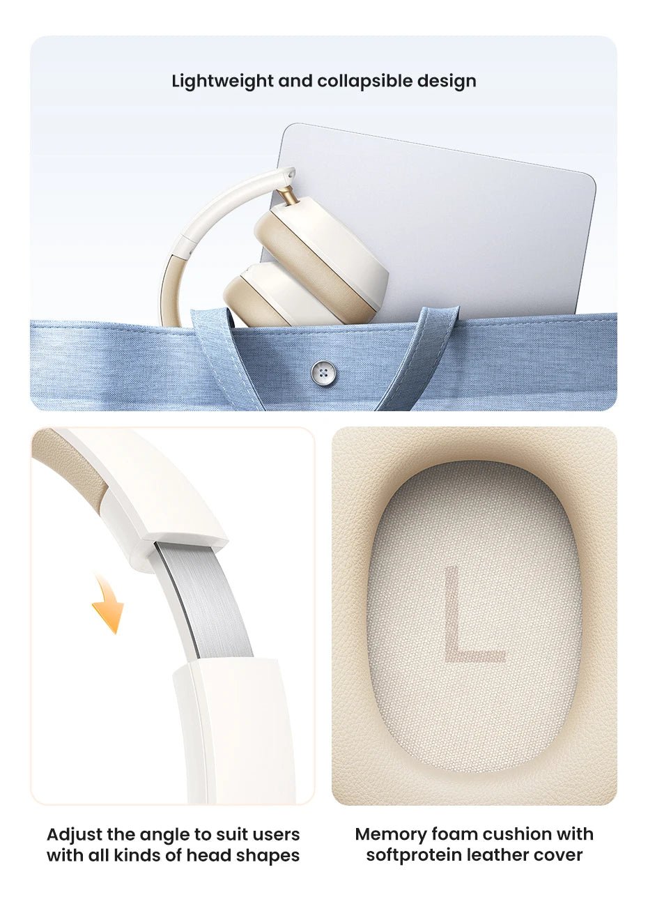 Choice Wireless Bluetooth Headphones 43dB Hybrid Active Noise Cancellation Hi - Res LDAC 75H Spatial Audio Headset Earphones - Wize - Z