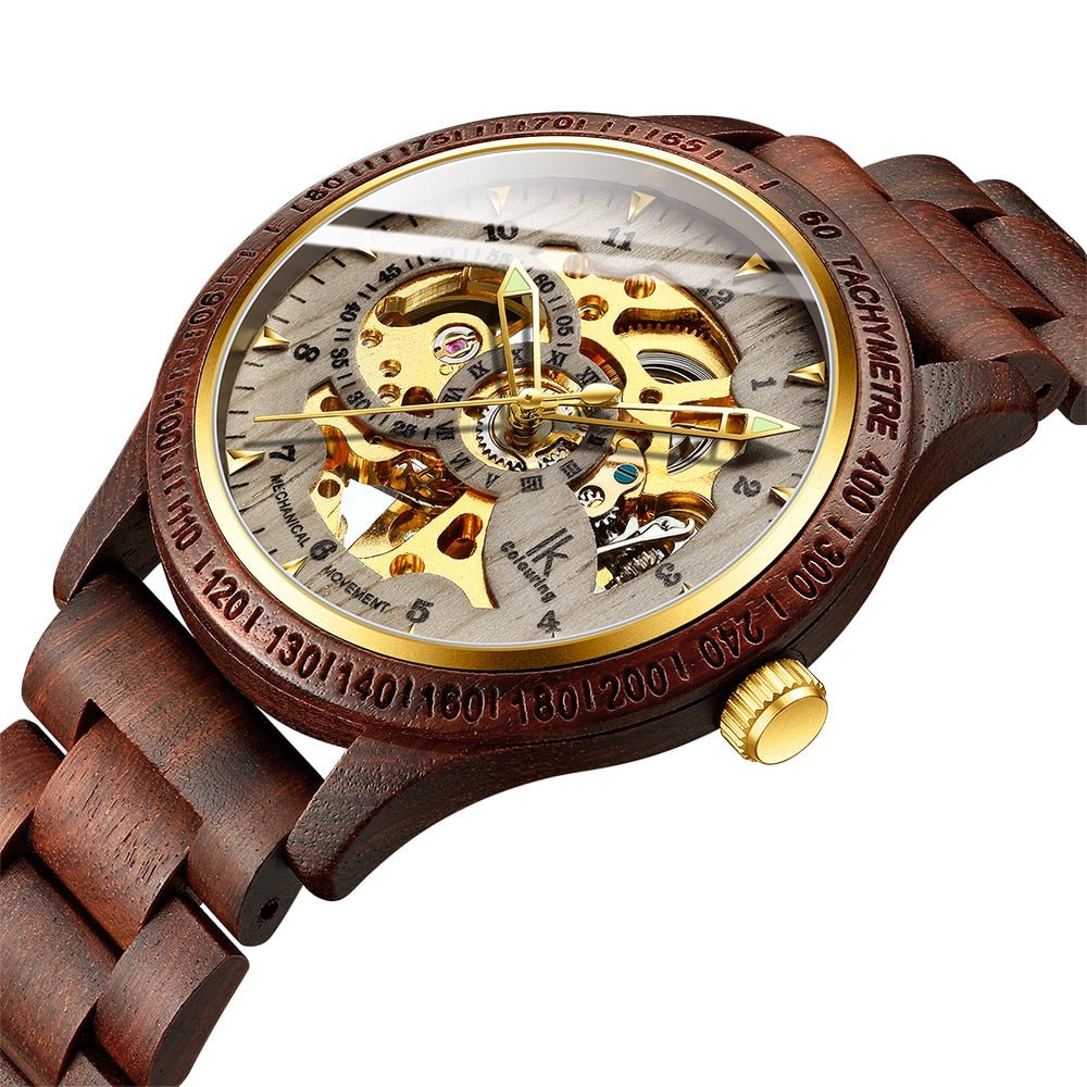 Classic Wooden Men's Mechanical Watch - Wize - Z