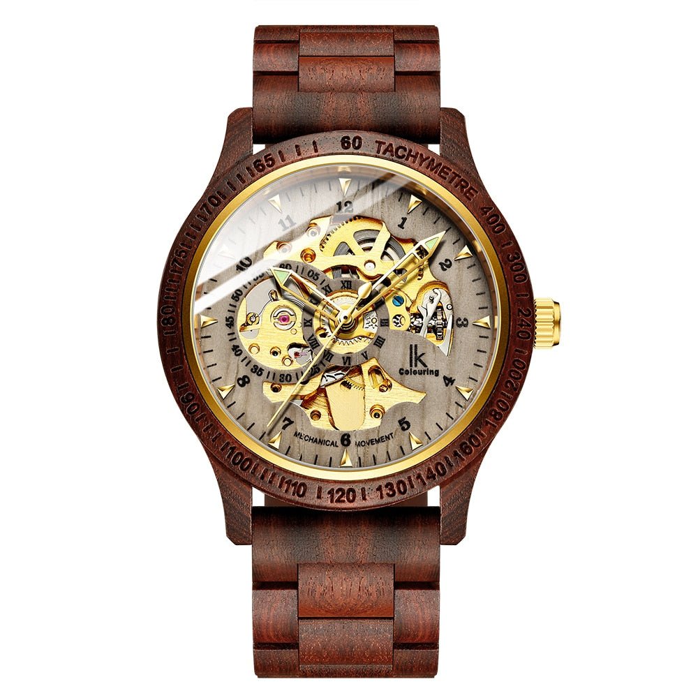 Classic Wooden Men's Mechanical Watch - Wize - Z